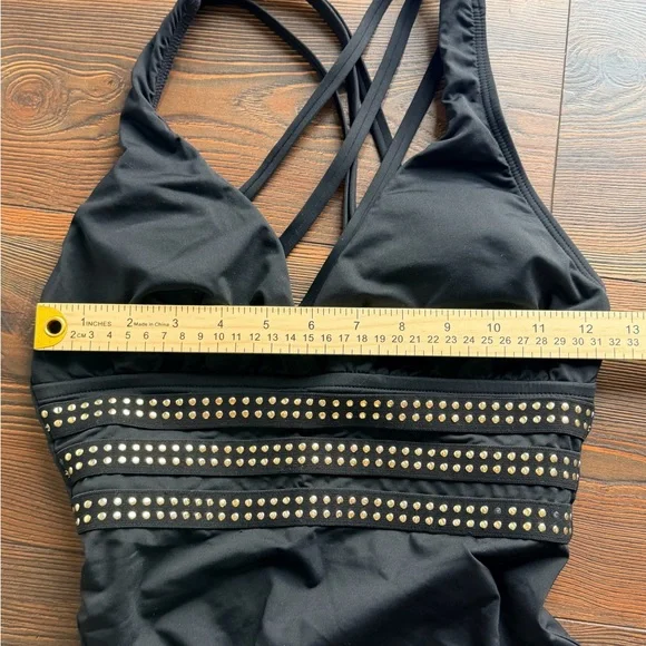 La Blanca Black Studded One-Piece Swimsuit - Picture 9 of 10